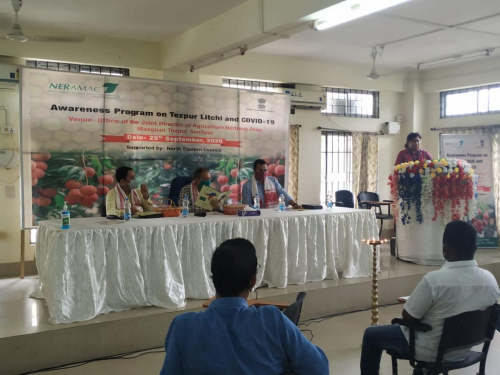 Awareness program on Tezpur Litchi & Covid -19 at Mazgaon, Tezpur